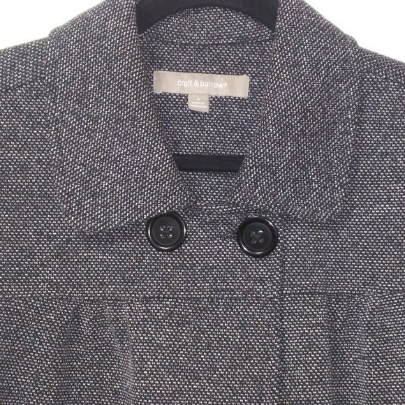 🍒 Croft & barrow black/white cape/jacket - Picture 2 of 6